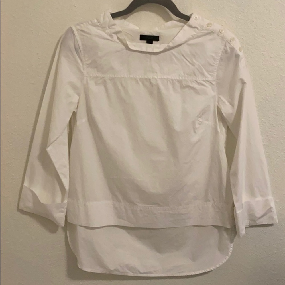 J Crew white blouse